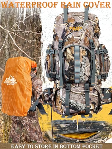 Waterproof Camo Hunting Backpack for Men, 60/80L