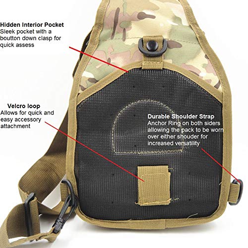 Outdoor Tactical Shoulder Sling Backpack for Hunting and Fishing
