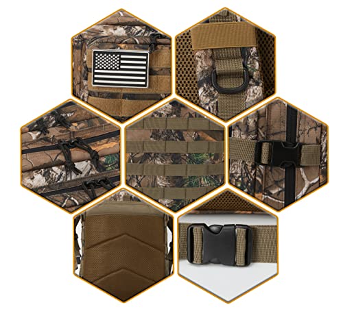 45L Military Camo Tactical Backpack for Hunting and Fishing