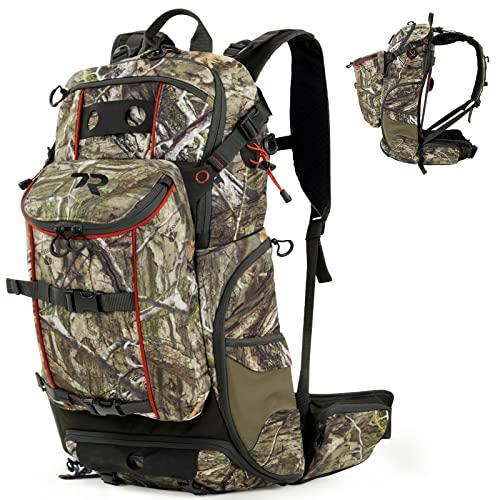 Waterproof Hunting Backpack with Rifle Holder, Mossy Oak Camo