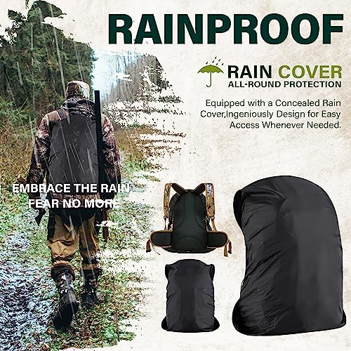 600D Waterproof Hunting Backpack with Bow Holder, 30L