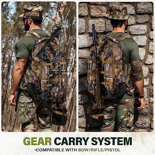 600D Waterproof Hunting Backpack with Bow Holder, 30L