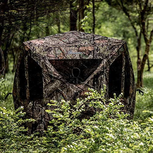 Ameristep Brickhouse Hunting Blind - Mossy Oak, 3-Person