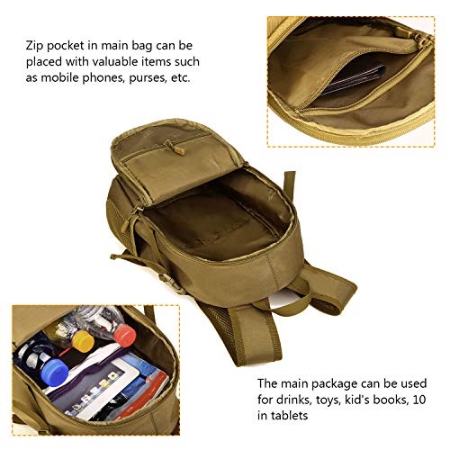 ArcEnCiel 10L Mini Tactical Backpack with Patch
