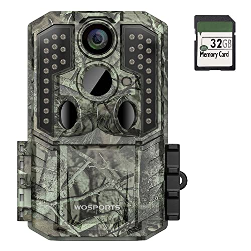 WOSPORTS Trail Camera 36MP 4K Motion Activated Night Vision