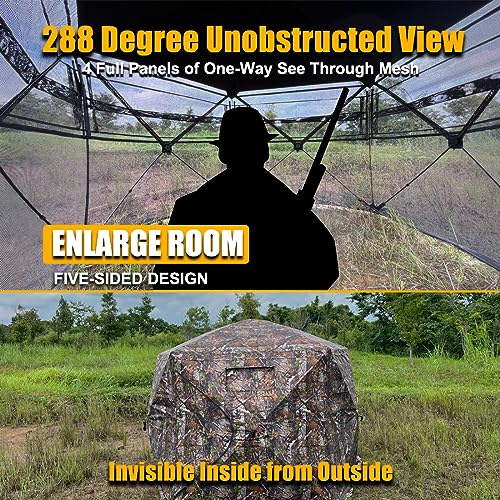 Large 4 Person 5-Sided Hunting Blind Tent
