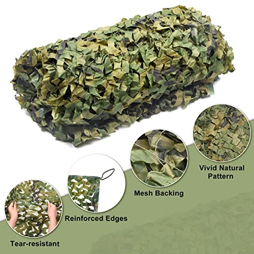 Woodland Camo Netting for Hunting, Shooting, Party Decoration