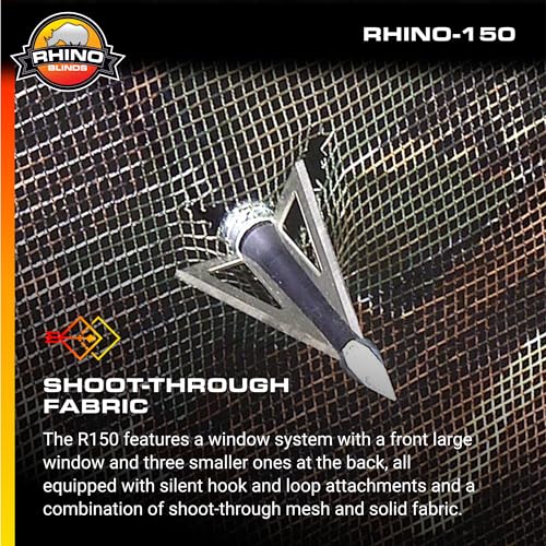 RHINO R150-RTE 3 Person Hunting Blind, Realtree Edge