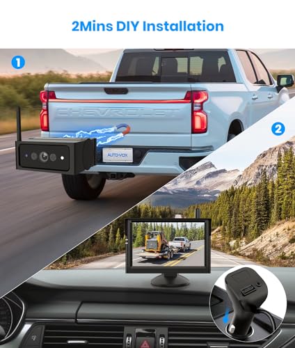 AUTO-VOX Magnetic Wireless Backup Camera with Night Vision