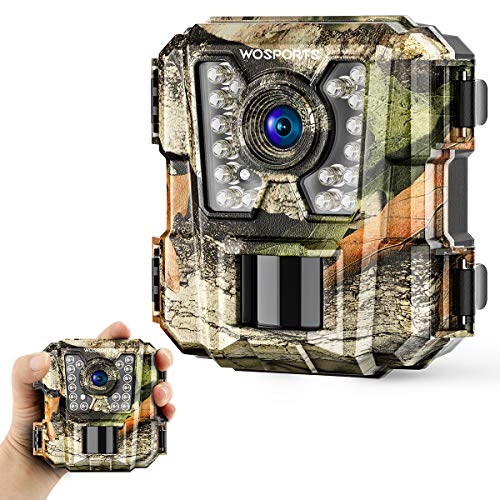 WOSPORTS Mini Trail Camera: 24MP HD Hunting Cam