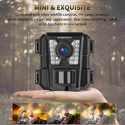 WOSPORTS 24MP Mini Game Hunting Camera Night Vision