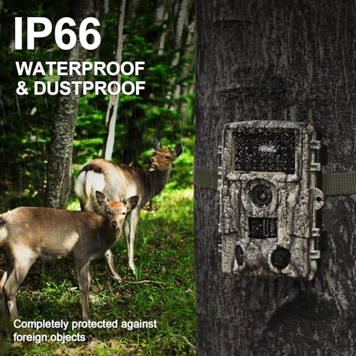 WiFi Trail Camera, 4k 60MP Game Camera with Night Vision