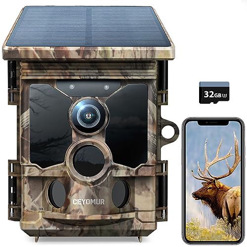 CEYOMUR 4K Solar Trail Camera WiFi Bluetooth 46MP