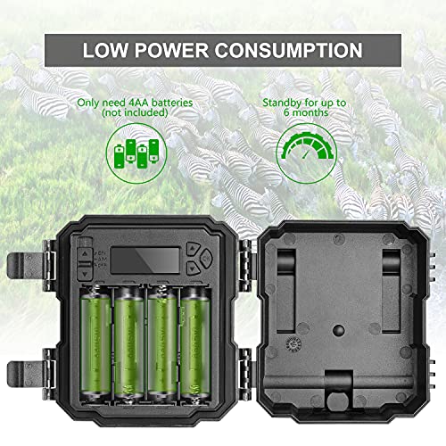 WOSPORTS Mini Trail Camera: 24MP HD Hunting Cam