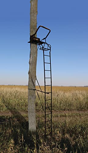 Muddy Sky Rise Ultra-Wide Ladder Stand in Black