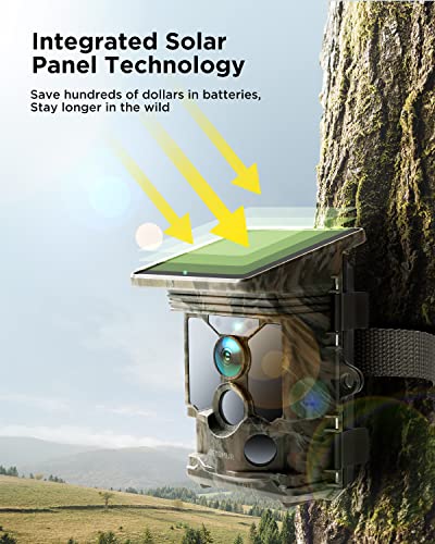 CEYOMUR 4K Solar Trail Camera WiFi Bluetooth 46MP