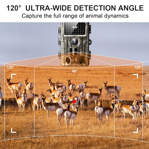 WiFi Trail Camera, 4k 60MP Game Camera with Night Vision