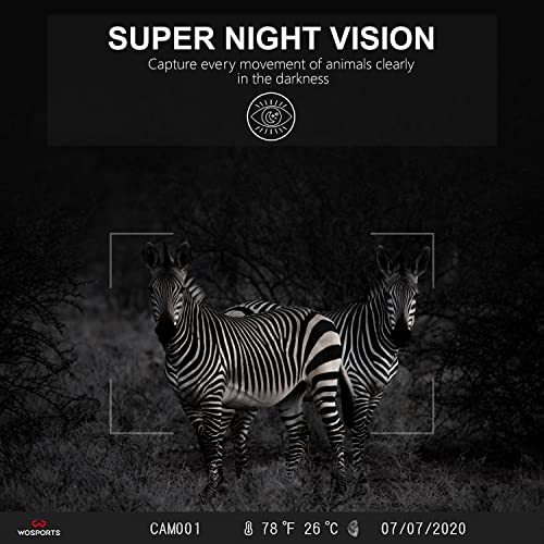 WOSPORTS Mini Trail Camera: 24MP HD Hunting Cam