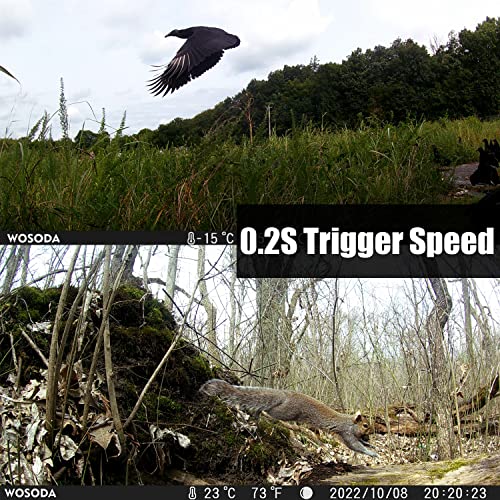 WOSODA 30MP 1920P Trail Camera with Night Vision