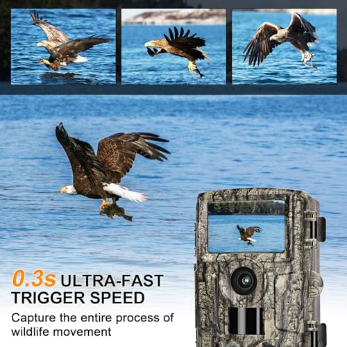 WiFi Trail Camera, 4k 60MP Game Camera with Night Vision