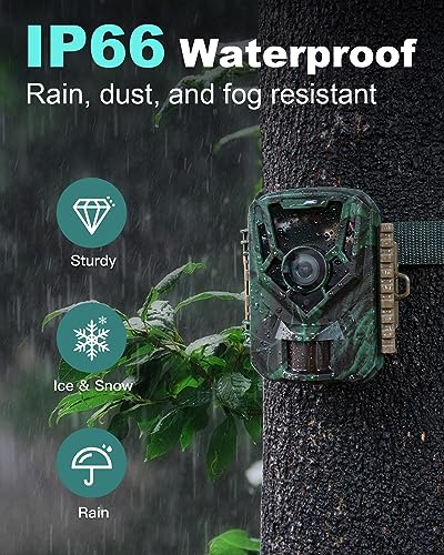 36MP Trail Cam with Night Vision, Motion Activated