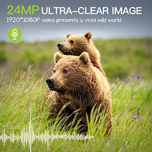 Punvoe 2 Pack Trail Camera 24MP 1080P Game Camera