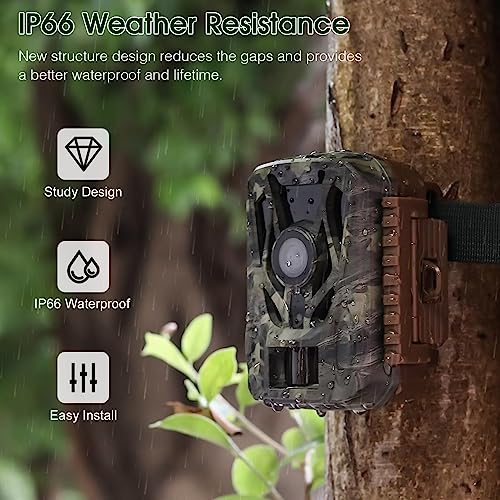 24MP Mini Trail Camera with 1080P Video Capture