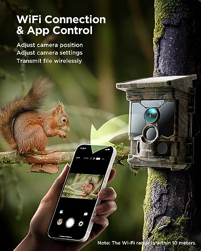CEYOMUR 4K Solar Trail Camera WiFi Bluetooth 46MP