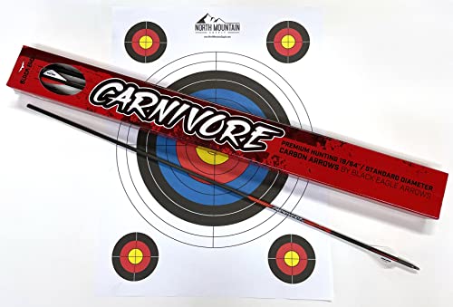 Black Eagle Arrows Carnivore Fletched Arrows - 6 Pack