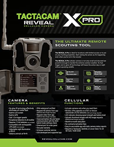 TACTACAM Reveal X PRO Trail Camera with GPS Tracker