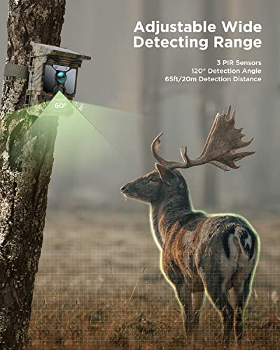 CEYOMUR 4K Solar Trail Camera WiFi Bluetooth 46MP