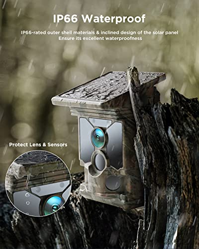 CEYOMUR 4K Solar Trail Camera WiFi Bluetooth 46MP