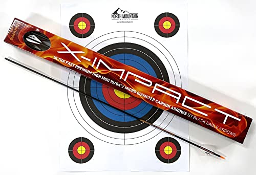 Black Eagle X-Impact Crested Fletched Arrows - 6 Pack