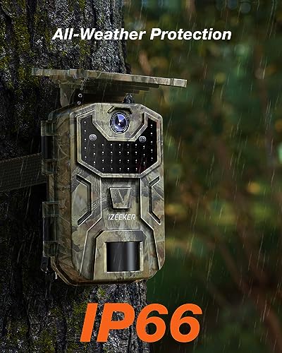iZEEKER Solar Trail Camera: Night Vision and Waterproof