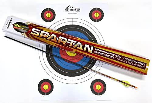 Black Eagle Spartan Fletched Arrows 300 Spine 6-Pack