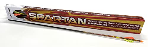 Black Eagle Spartan Fletched Arrows 300 Spine 6-Pack