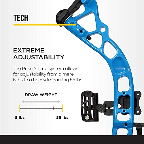 Diamond Archery Prism Compound Bow - Electric Blue, 55 lbs - RH