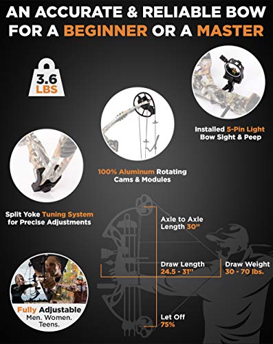 Compound Bow and Arrow Set for Adults and Youth