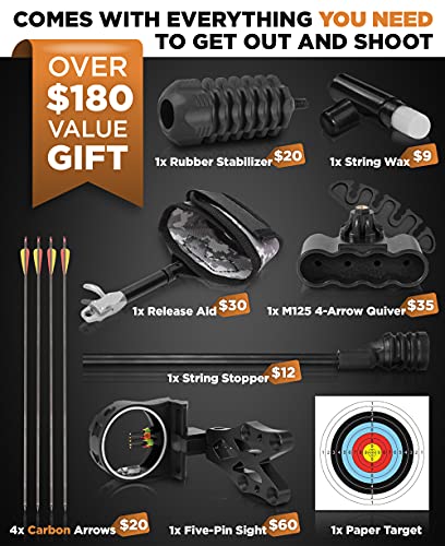 Compound Bow and Arrow Set for Adults and Youth