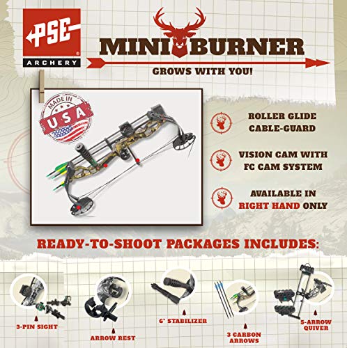 PSE ARCHERY Mini Burner Compound Bow Hunting Set