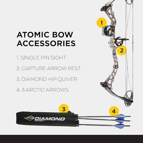 Diamond Archery Atomic Compound Bow, 29lb Draw, Right Hand