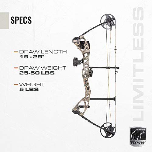 Bear Archery Dual Cam Compound Bow with Accessories- God's Country