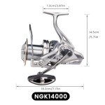 HAUT TON NGK-14000 Spinning Reel, Surf Fishing Reel