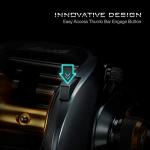 Piscifun Alijoz Baitcaster Fishing Reel, 300 Size Aluminum Frame