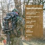 Waterproof Hunting Backpack with Rifle Holder, Mossy Oak Camo