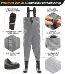 Foxelli Waterproof Chest Waders for Men & Women