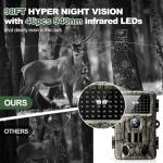 WiFi Trail Camera, 4k 60MP Game Camera with Night Vision