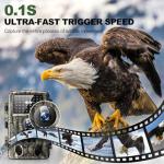 WiFi Trail Camera, 4k 60MP Game Camera with Night Vision