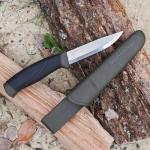 Morakniv Carbon Steel Fixed-Blade Knife, 4.1 Inch, Military Green