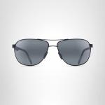 Maui Jim Castles Polarized Aviator Sunglasses, Matte Black/Neutral Grey